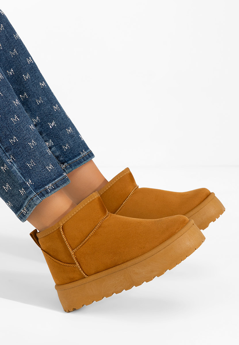 Cizme tip ugg cu platformă Zenaria camel