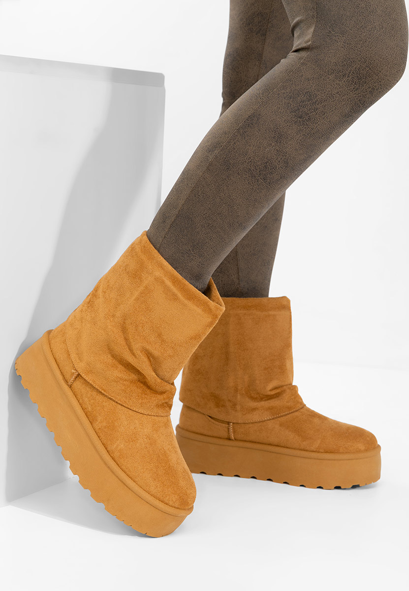 Cizme tip ugg cu platformă Janesia camel