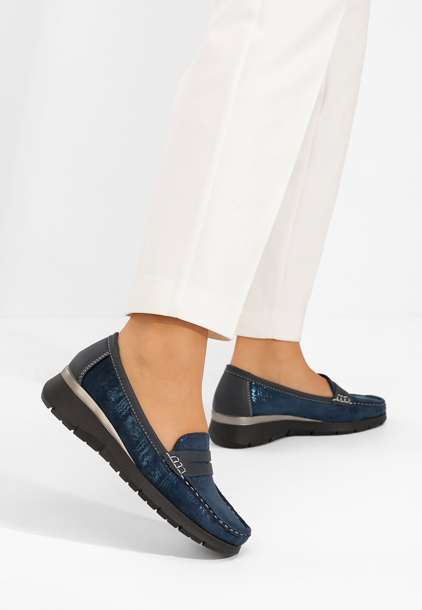 Mocasini dama Martinea albastri