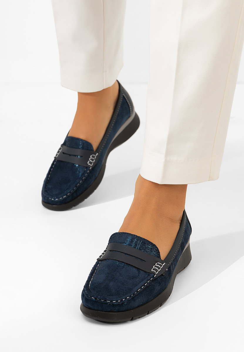 Mocasini dama Martinea albastri