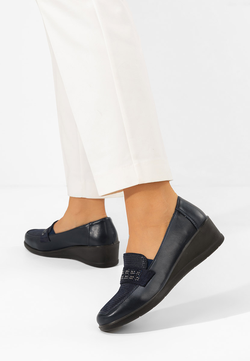 Mocasini dama Tracey albastri