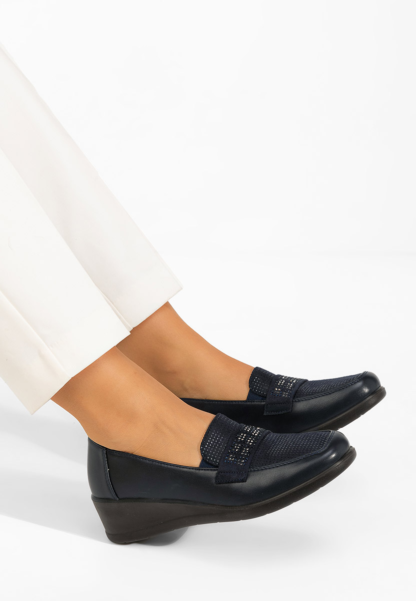 Mocasini dama Tracey albastri