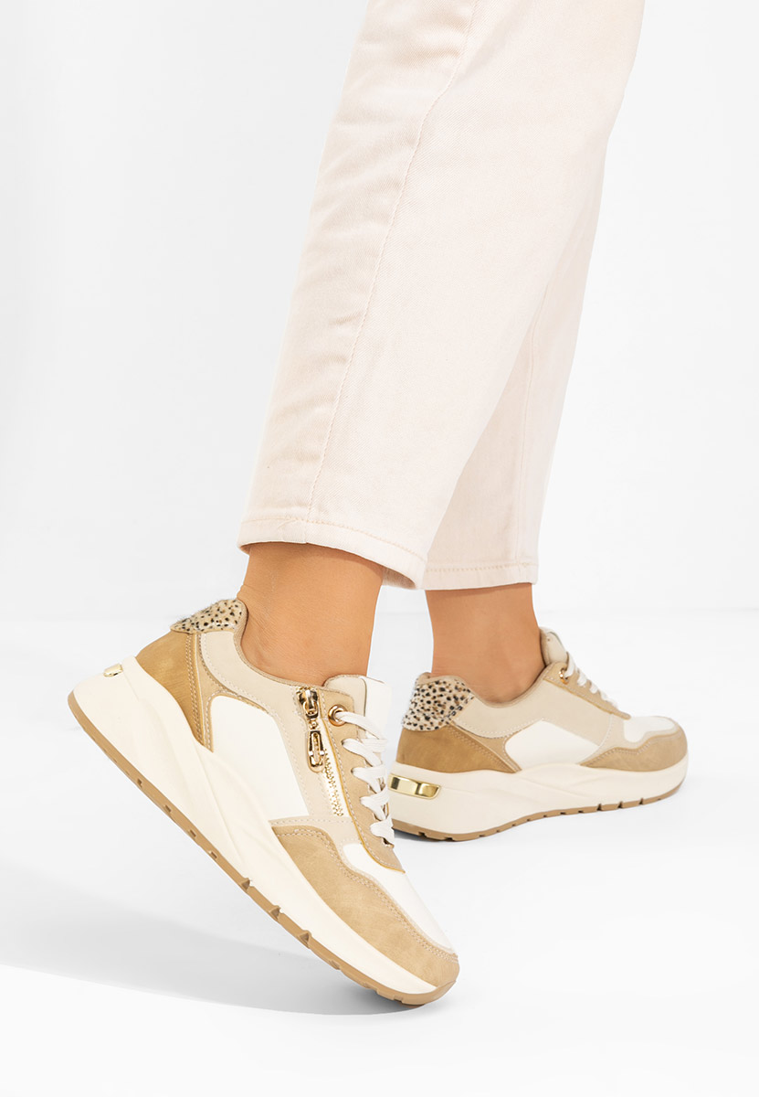 Sneakers cu platformă Ziania bej