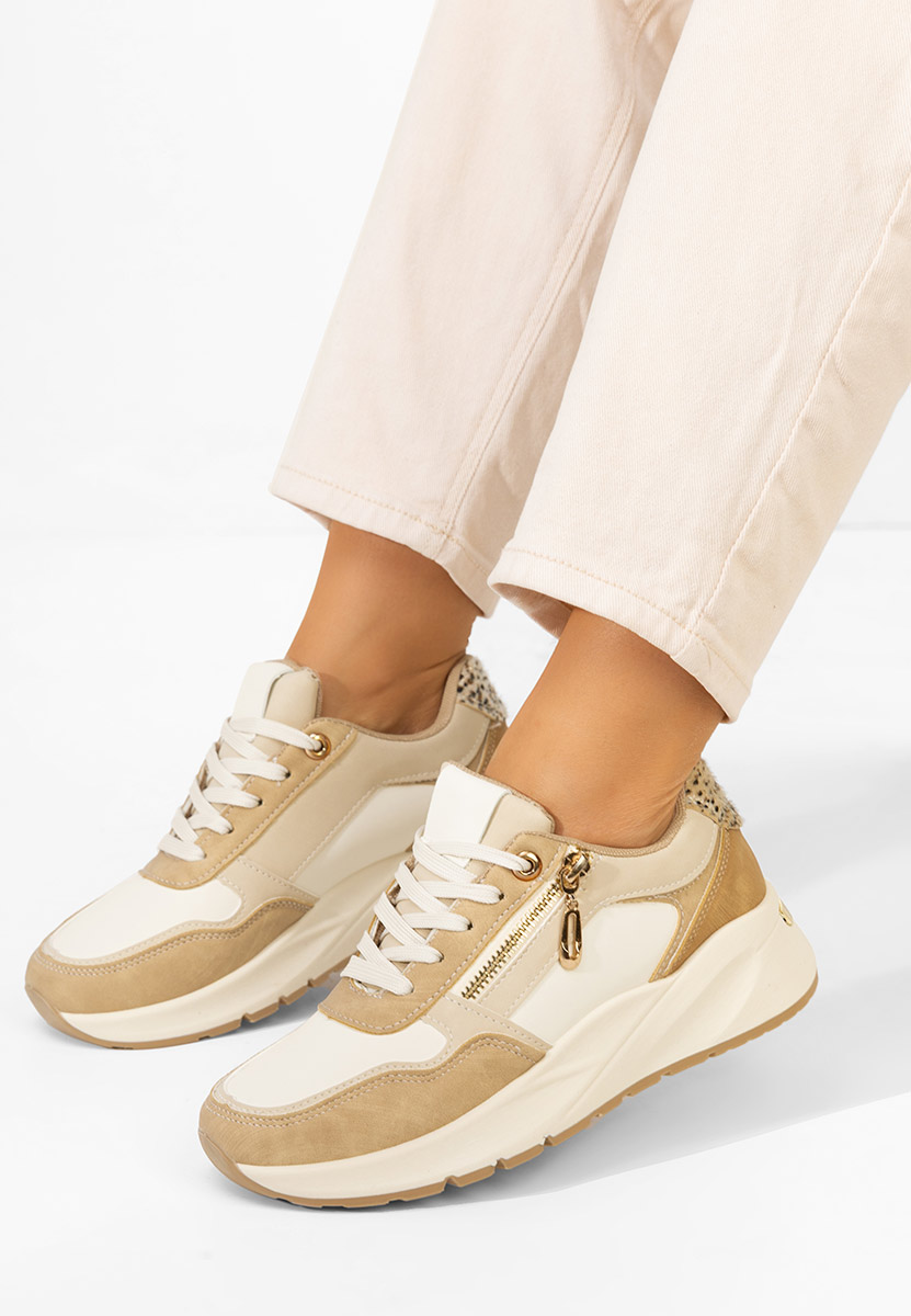 Sneakers cu platformă Ziania bej