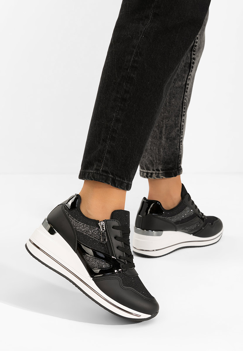 Sneakers cu platforma Reinia negri