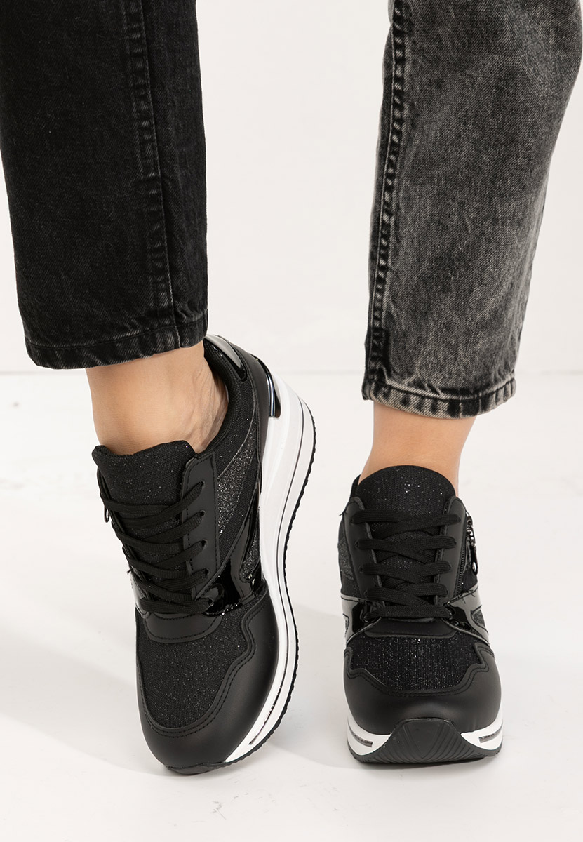 Sneakers cu platforma Reinia negri