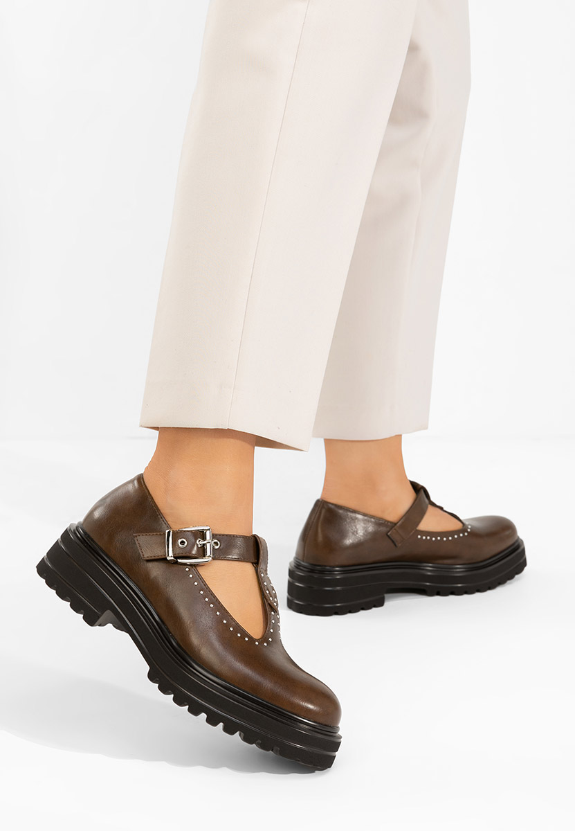 Pantofi casual damă Pietrina maro Pantofi casual damă Pietrina maro