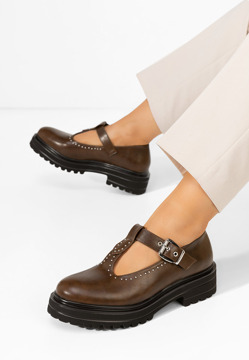 Pantofi casual damă Pietrina maro Pantofi casual damă Pietrina maro