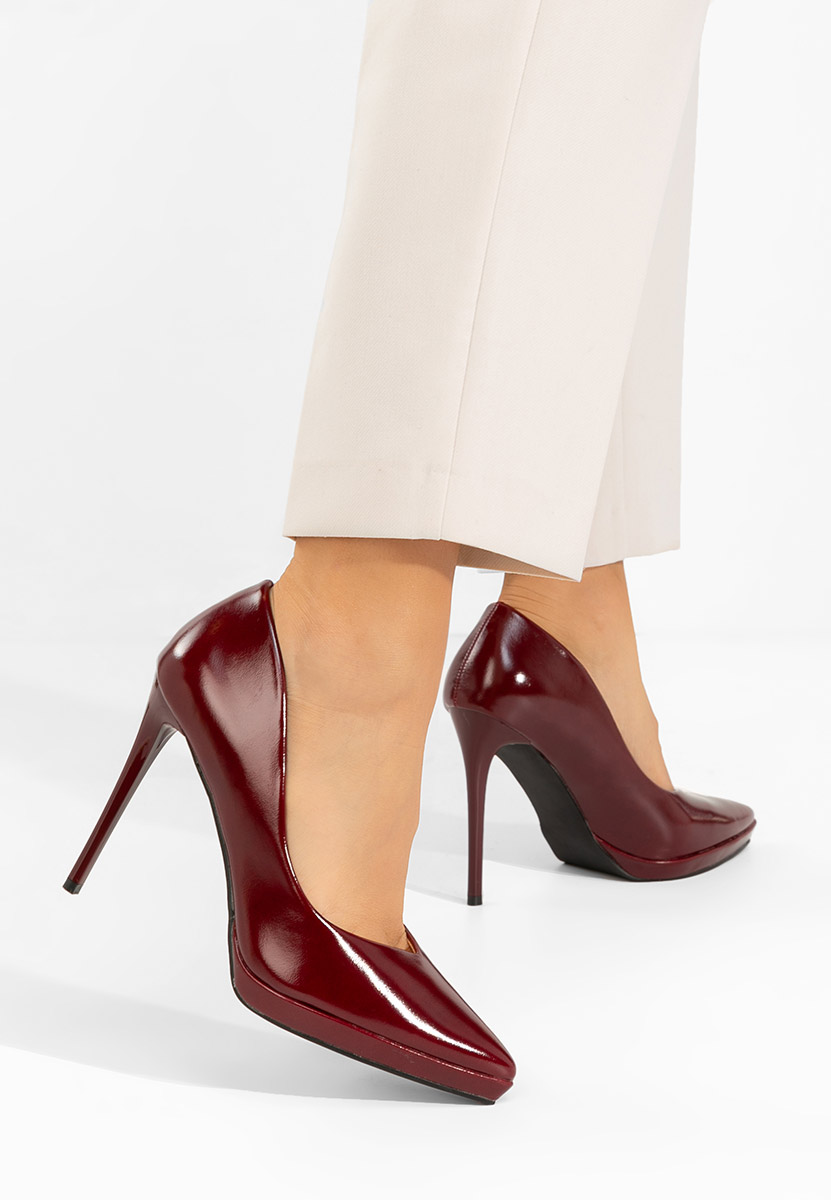 Pantofi cu toc stiletto Reneia grena