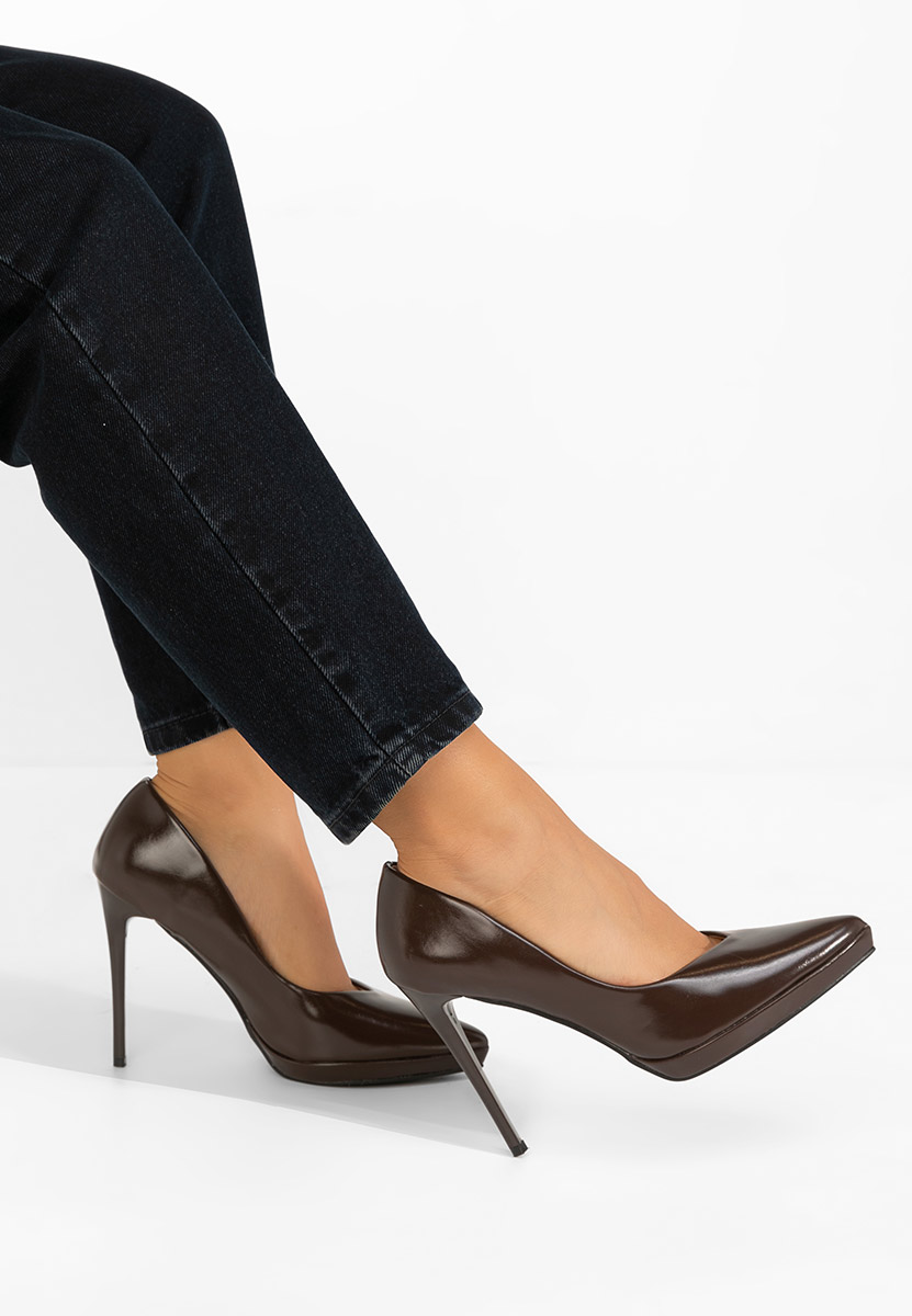 Pantofi cu toc stiletto Reneia maro
