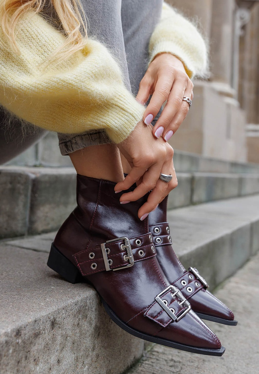 Botine dama Invera grena