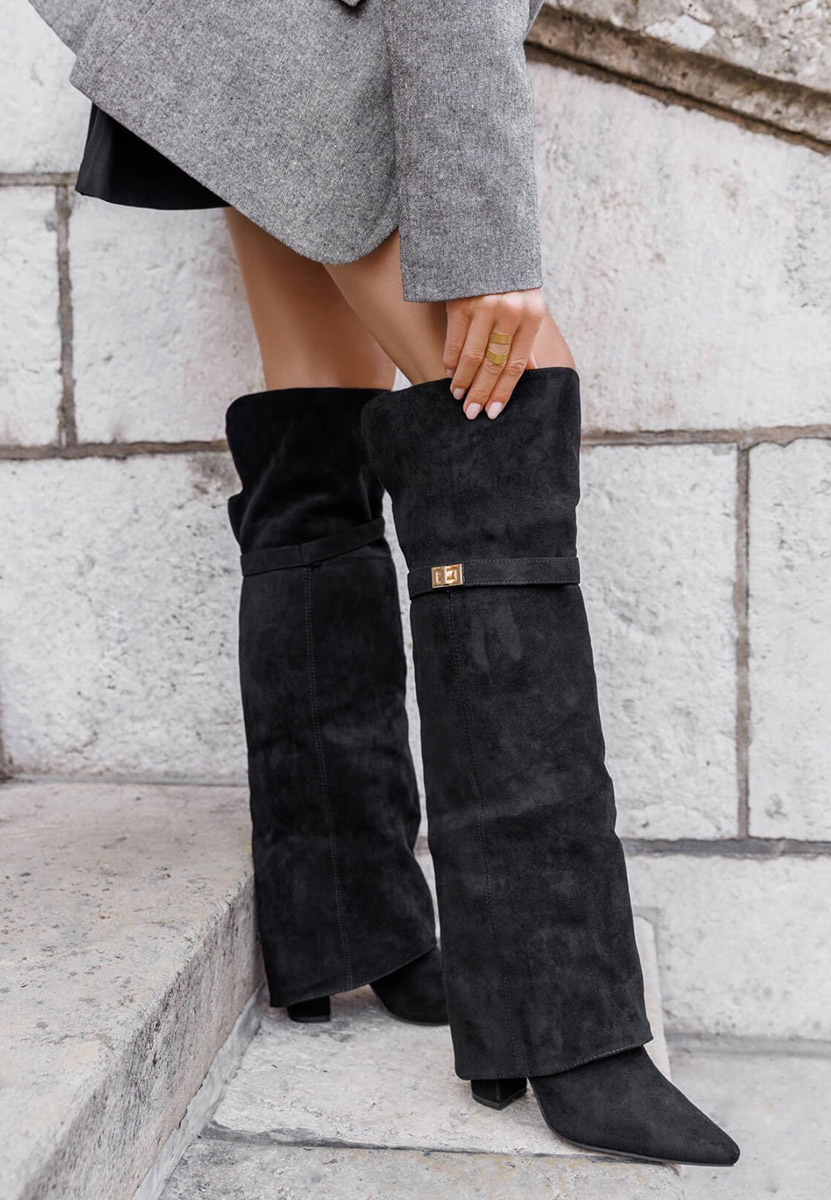 Cizme lungi peste genunchi Crisia V2 negre