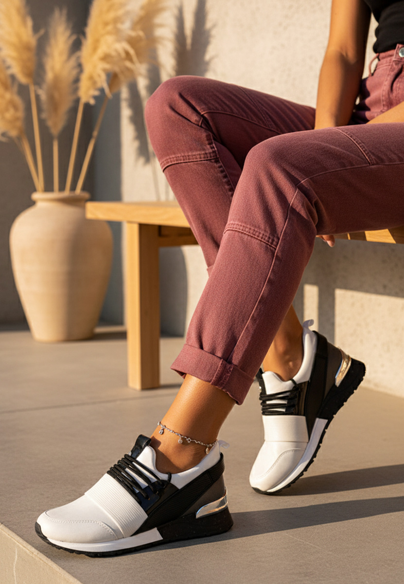 Sneakers dama Camy albi
