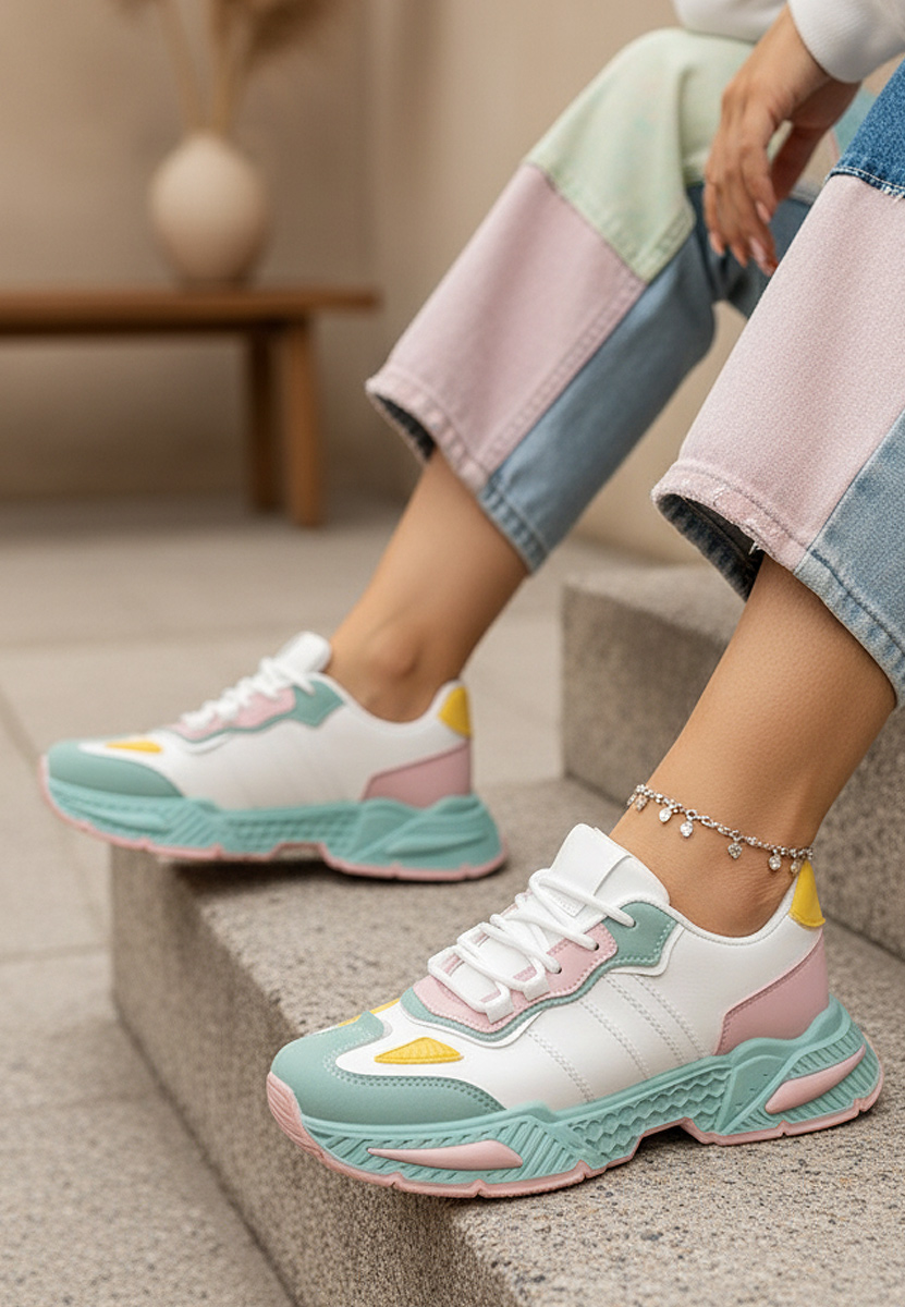 Sneakers dama Elna multicolori