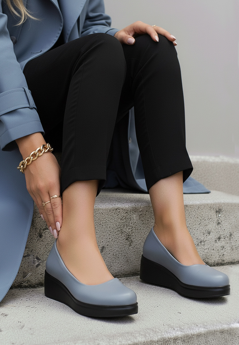 Pantofi casual cu platformă Milanca navy