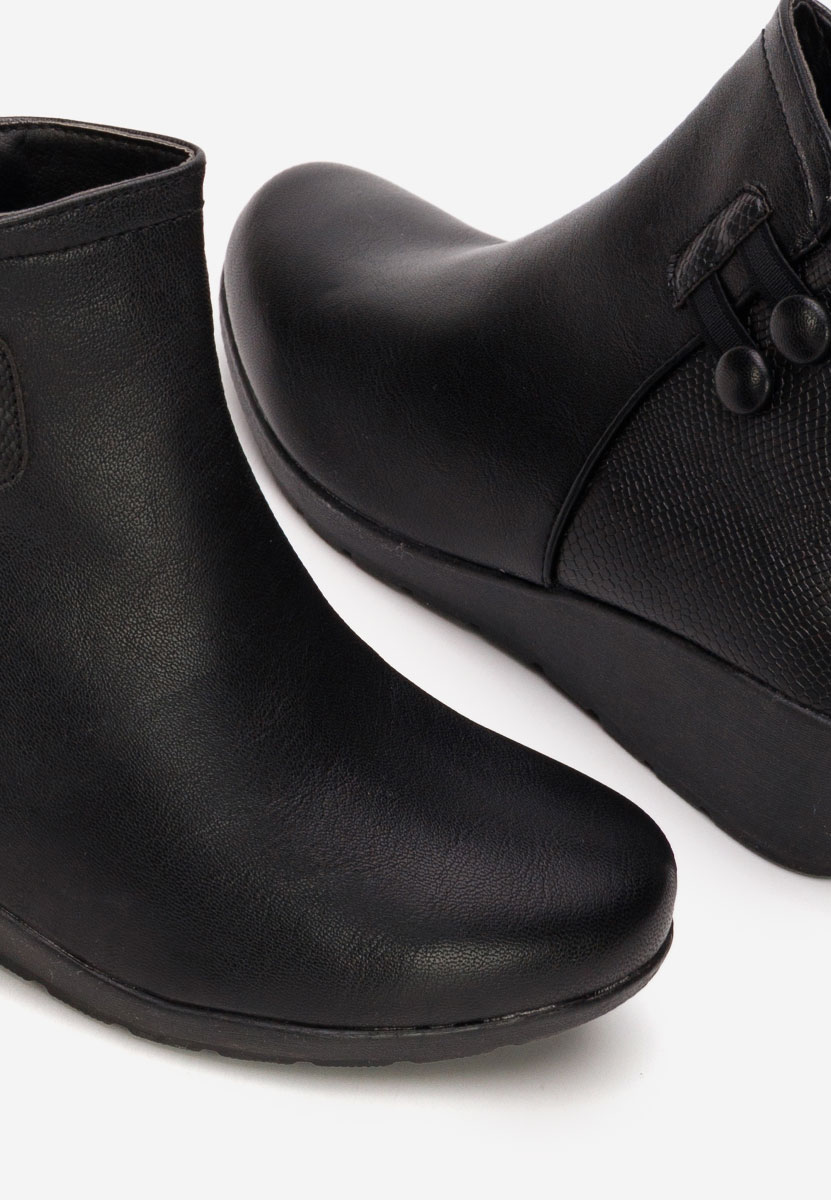 Ghete cu platforma Renvira negre