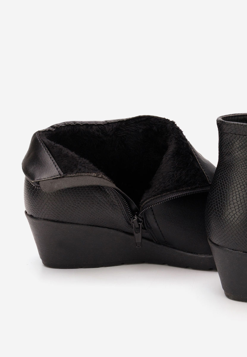 Ghete cu platforma Renvira negre