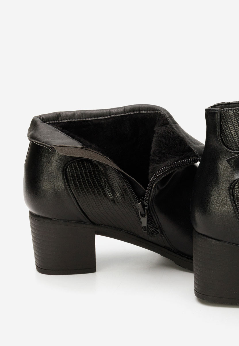 Ghete cu toc gros Senvira negre