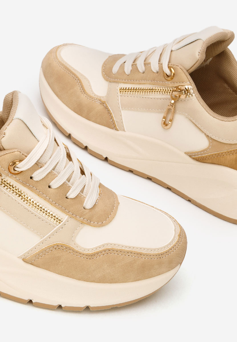 Sneakers cu platformă Ziania bej