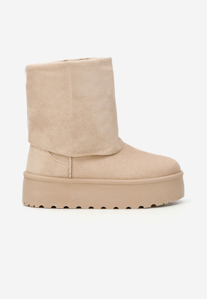 Cizme tip ugg cu platformă Janesia bej