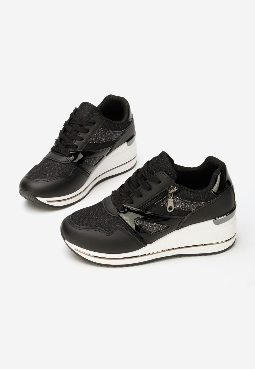 Sneakers cu platforma Reinia negri