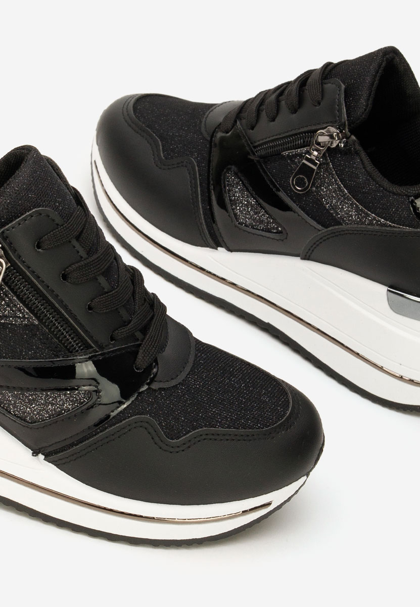 Sneakers cu platforma Reinia negri