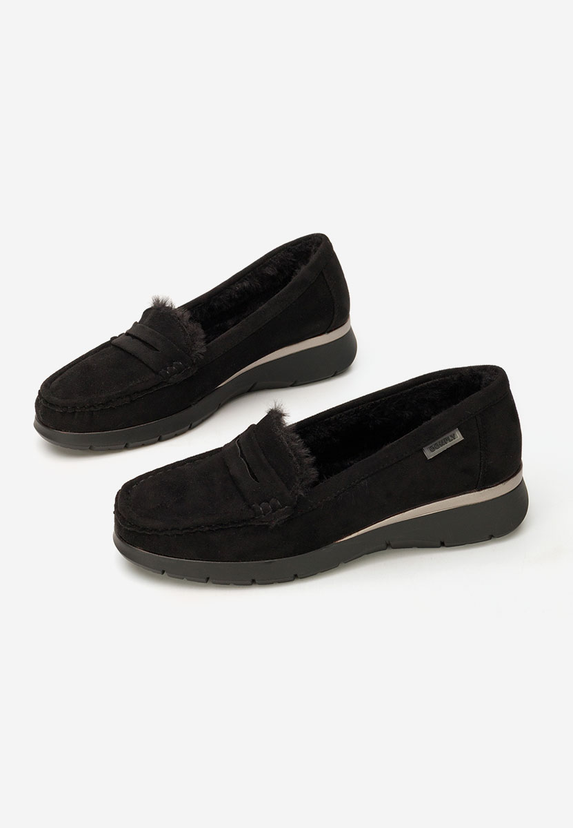 Mocasini dama cu platforma Hazelia negri