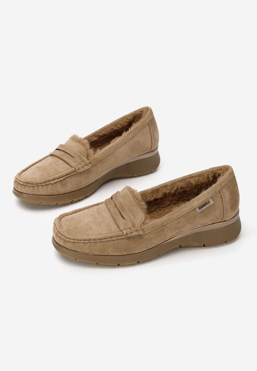 Mocasini dama cu platforma Hazelia kaki