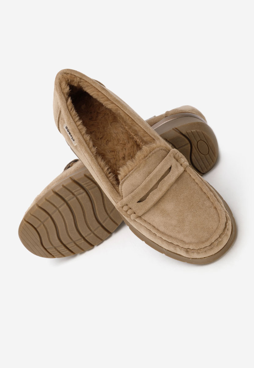 Mocasini dama cu platforma Hazelia kaki