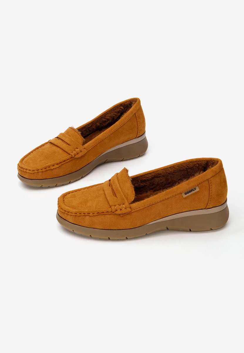 Mocasini dama cu platforma Hazelia camel