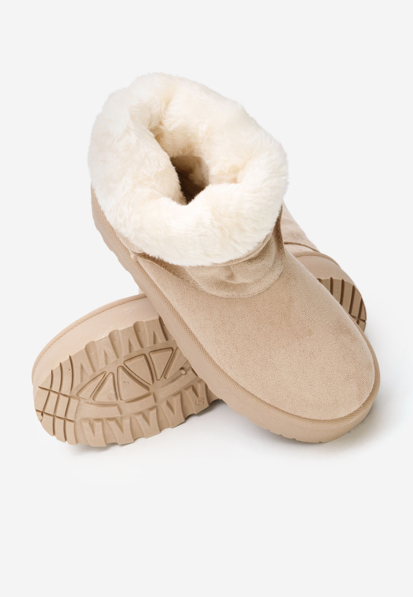 Cizme tip ugg cu platformă Janesia bej