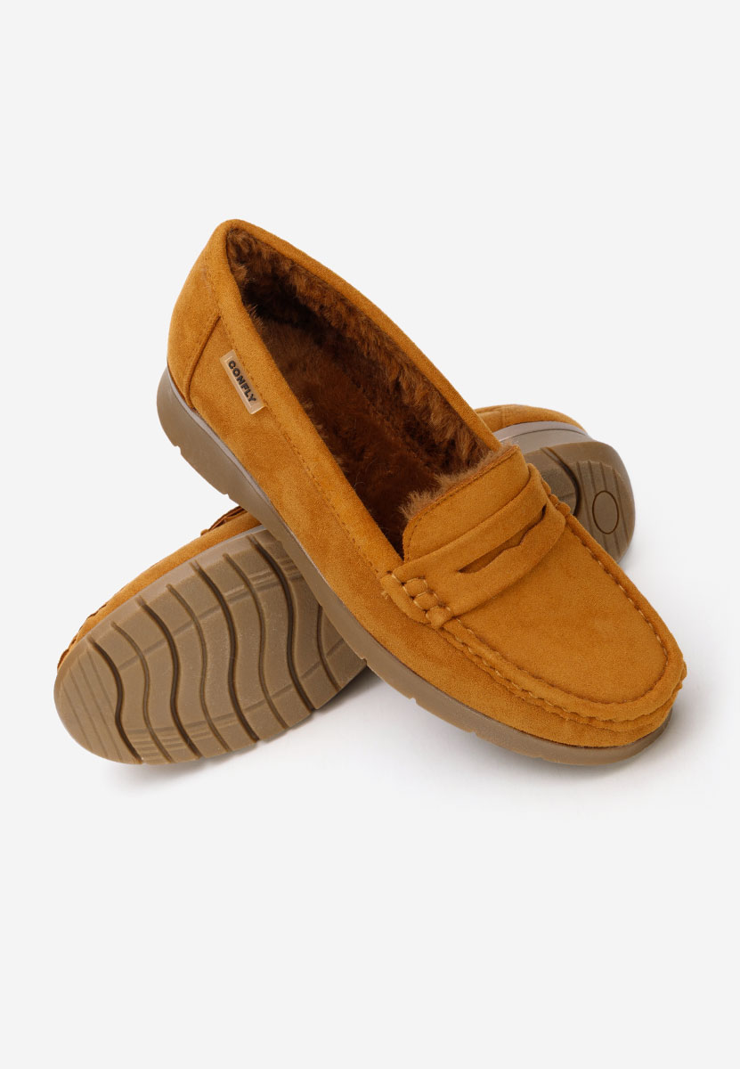 Mocasini dama cu platforma Hazelia camel