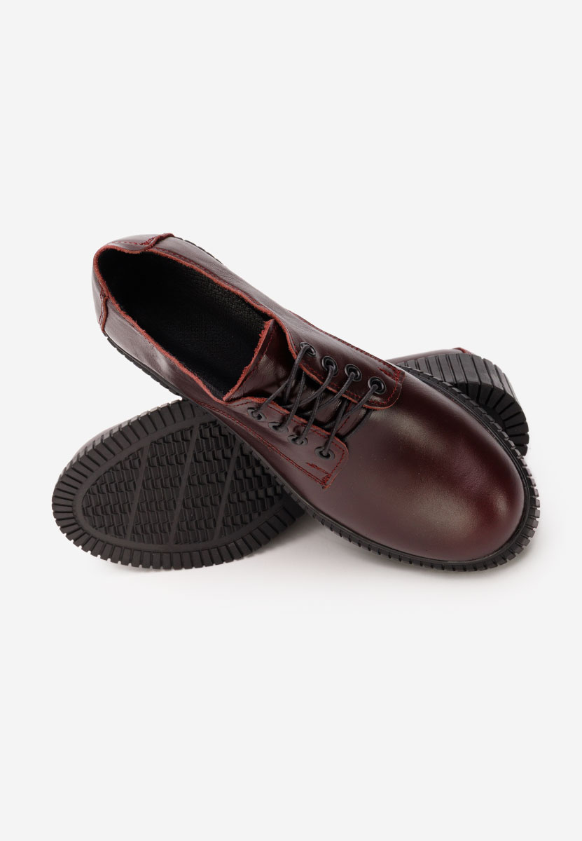 Pantofi cu toc si siret Roanne grena