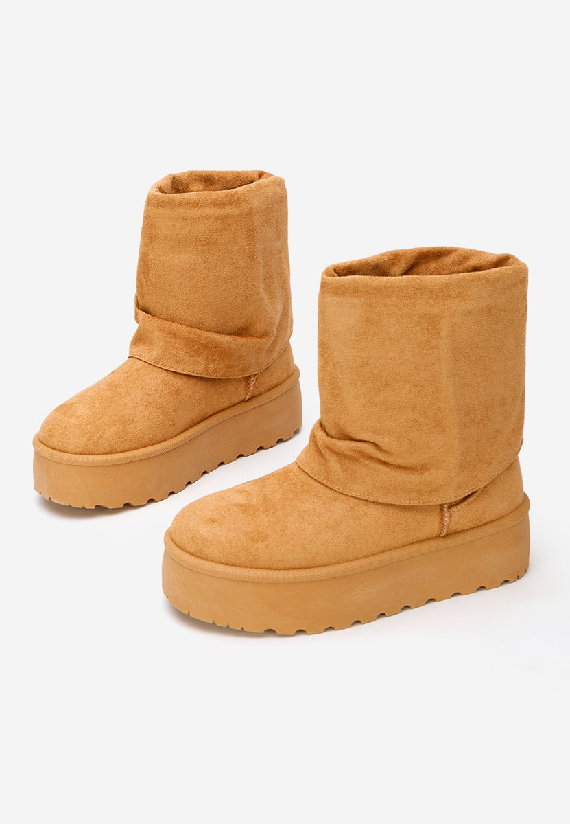 Cizme tip ugg cu platformă Janesia camel