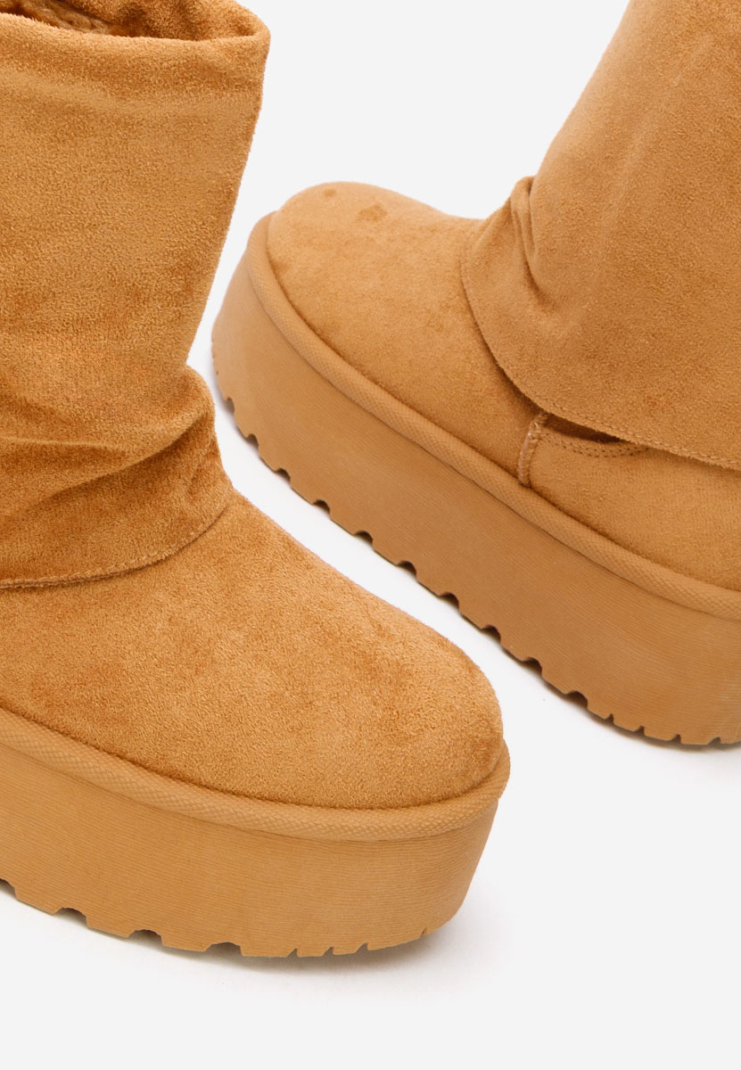 Cizme tip ugg cu platformă Janesia camel