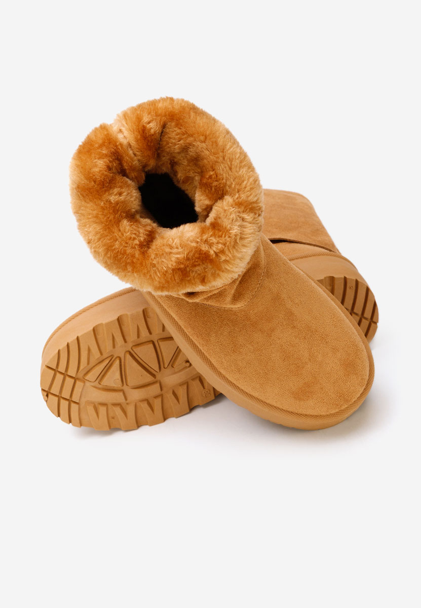 Cizme tip ugg cu platformă Janesia camel