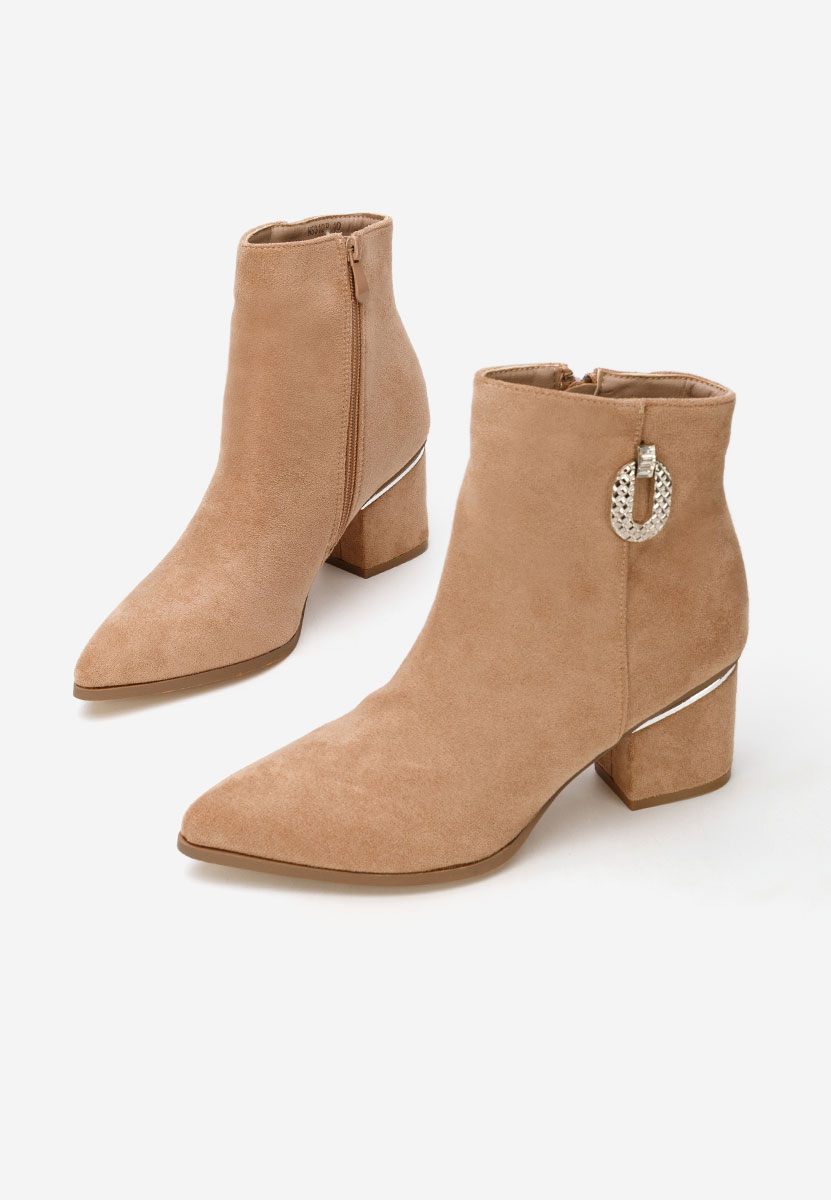 Botine dama cu toc Hoja kaki