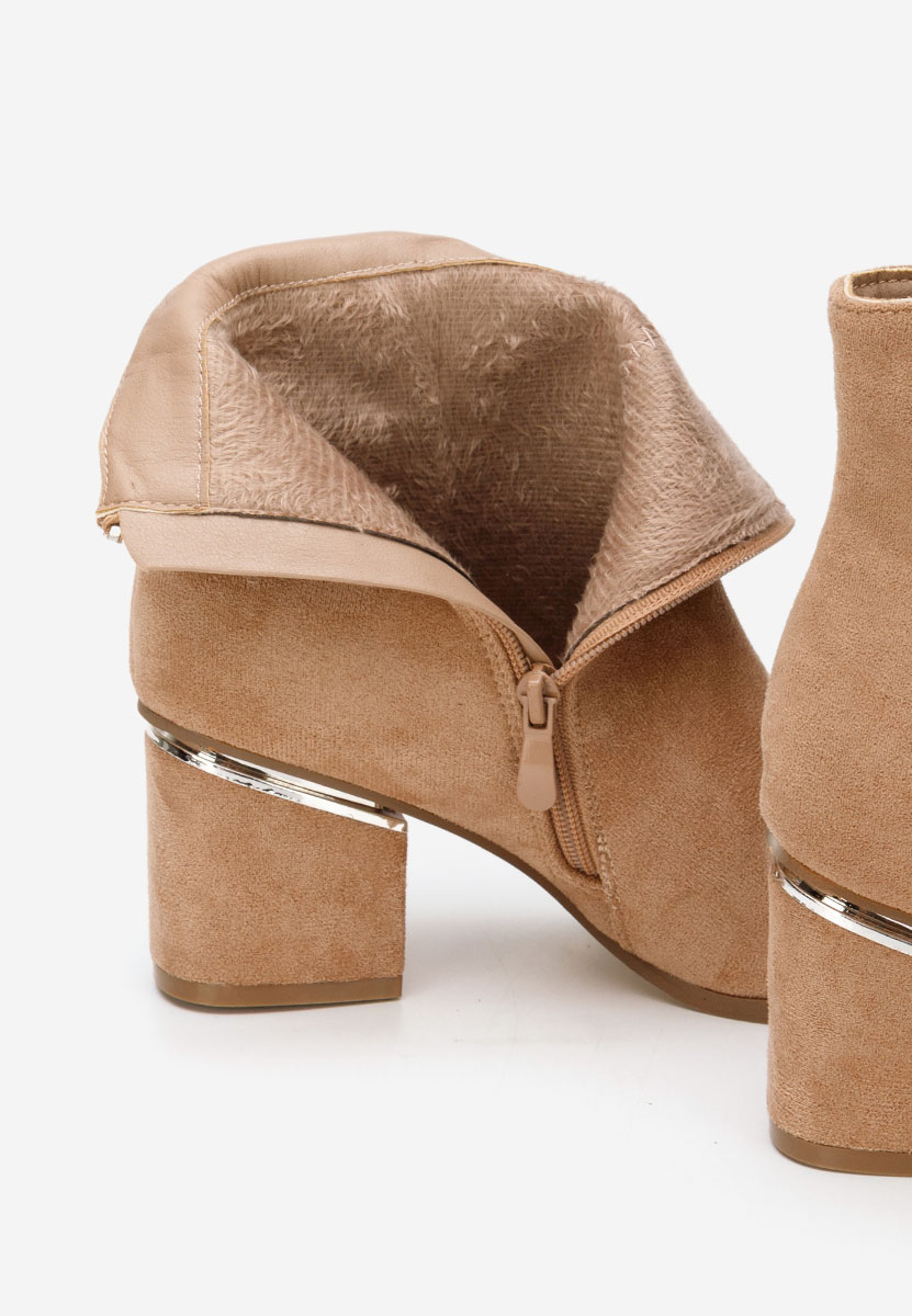 Botine dama cu toc Hoja kaki