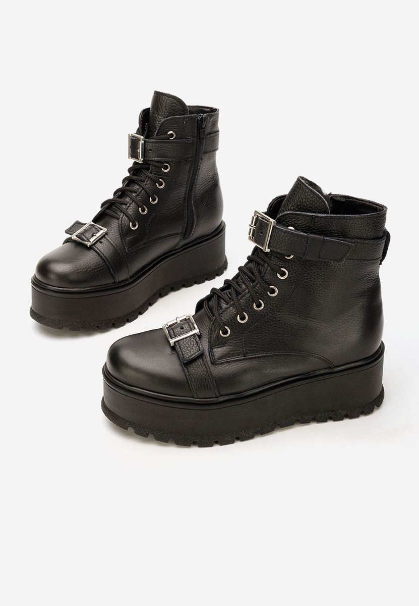 Ghete cu platformă Astrid V5 negre Ghete cu platformă Astrid V5 negre