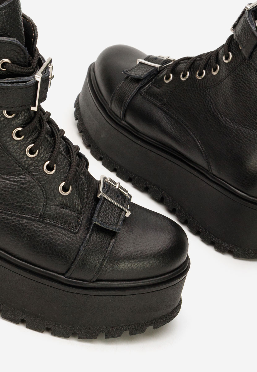 Ghete cu platformă Astrid V5 negre Ghete cu platformă Astrid V5 negre