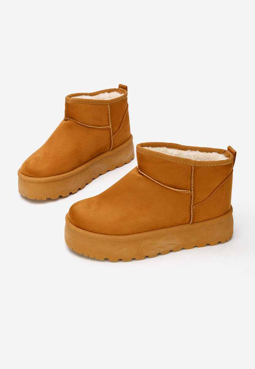 Cizme tip ugg cu platformă Zenaria camel