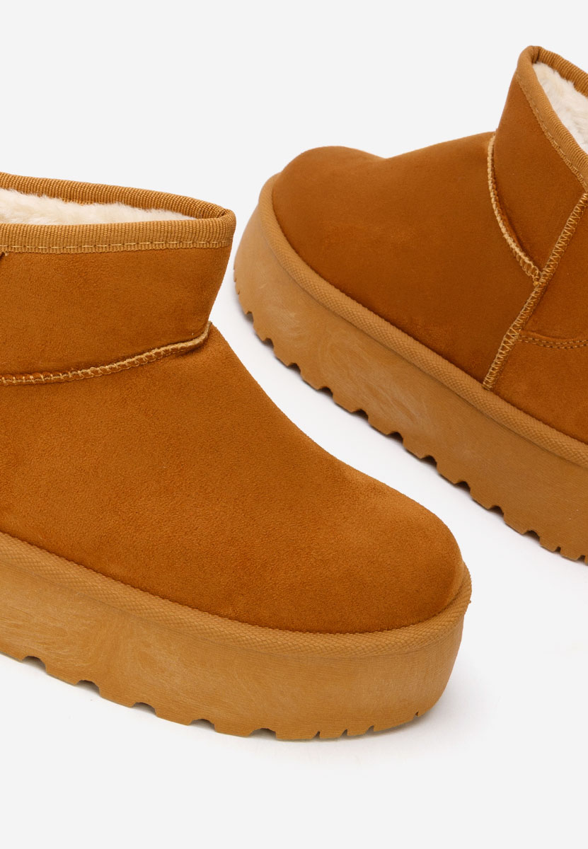Cizme tip ugg cu platformă Zenaria camel