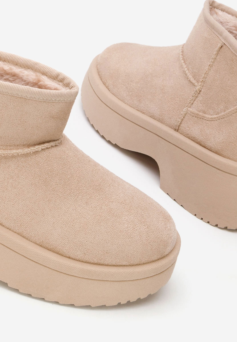 Cizme tip ugg Prelina bej
