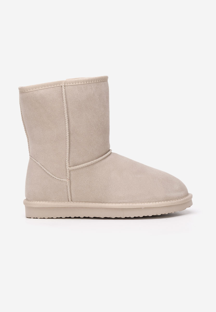Cizme tip ugg Crisea bej