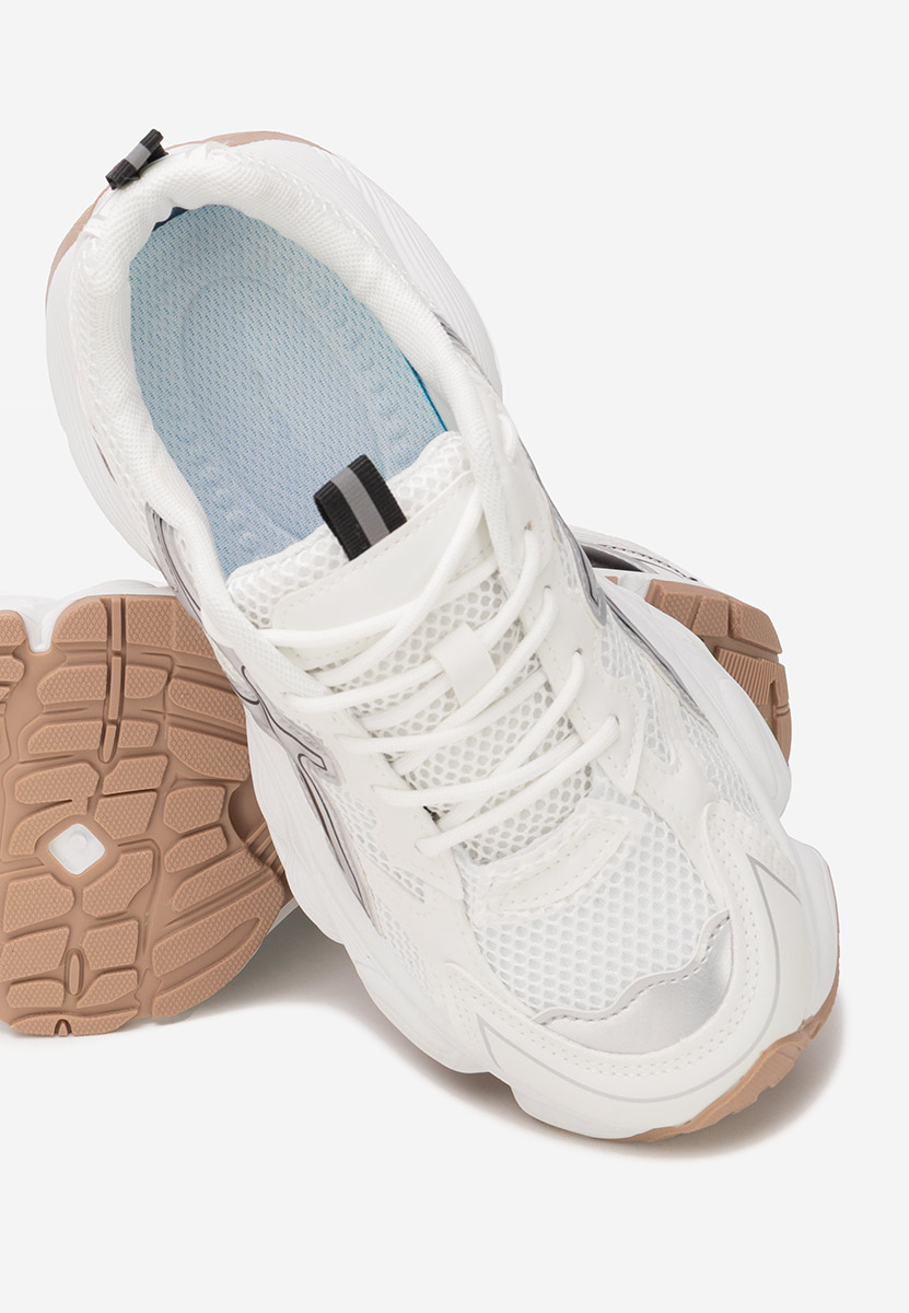 Sneakers cu platforma Kaliora albi