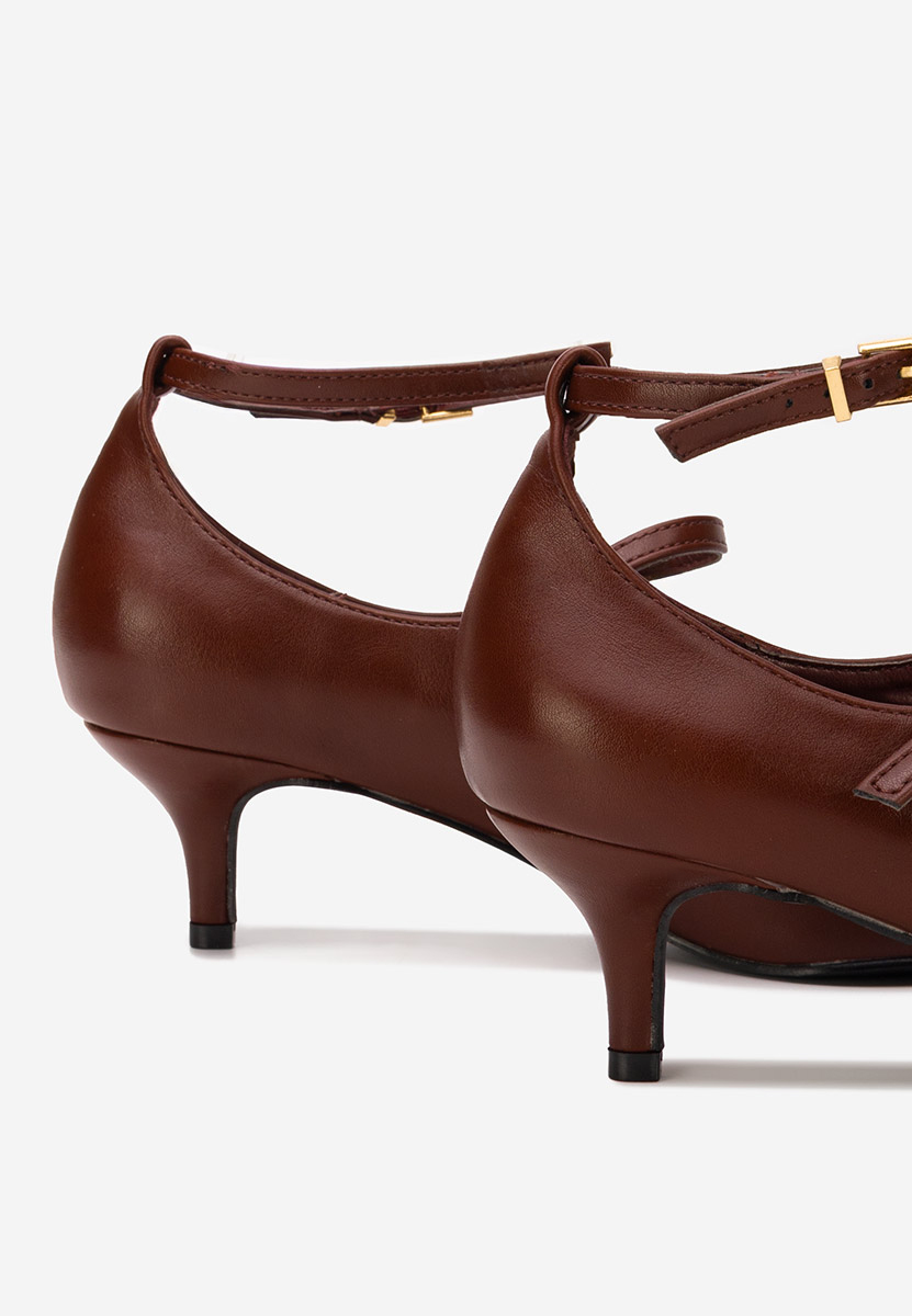 Pantofi cu toc mic Sarla grena Pantofi cu toc mic Sarla grena