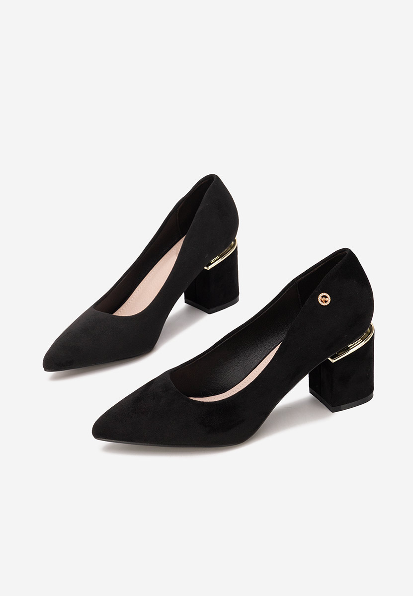 Pantofi cu toc gros Nelia V5 negri Pantofi cu toc gros Nelia V5 negri