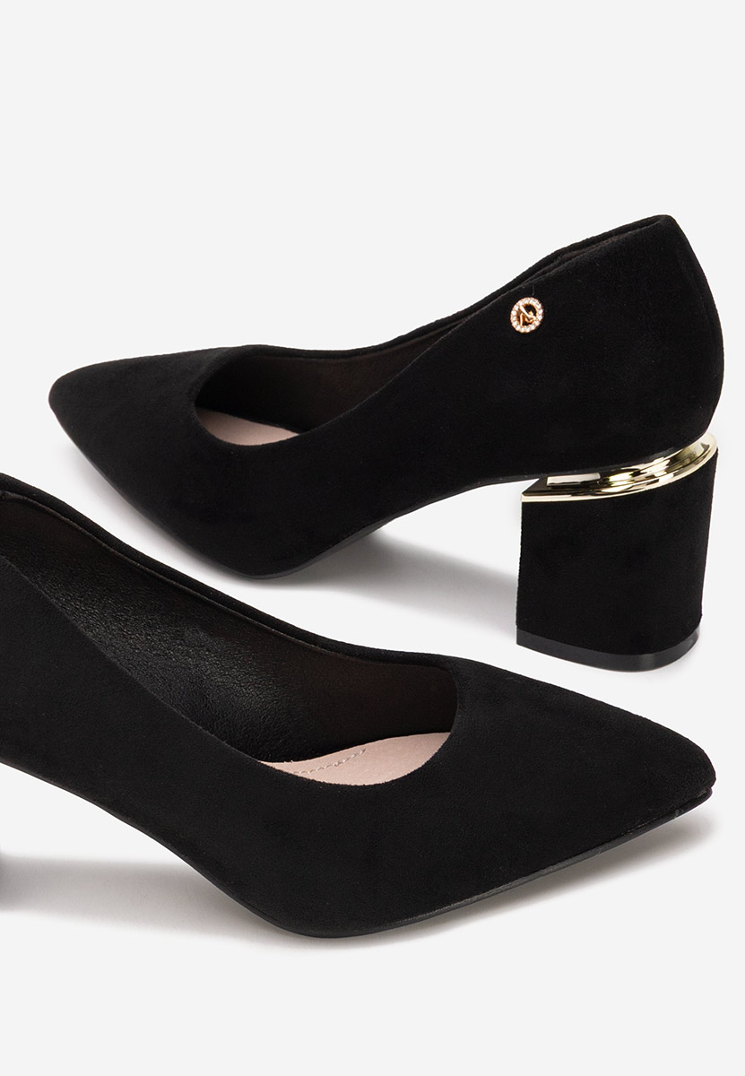 Pantofi cu toc gros Nelia V5 negri Pantofi cu toc gros Nelia V5 negri