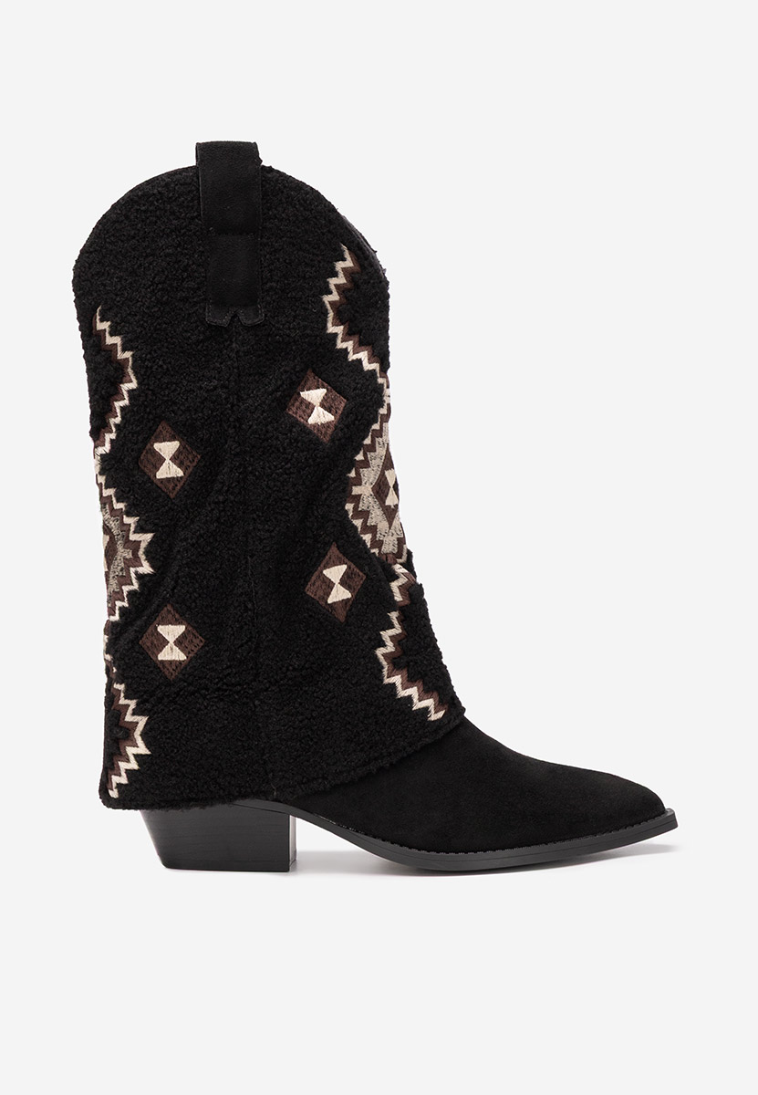 Cizme cu toc gros Cloria negre