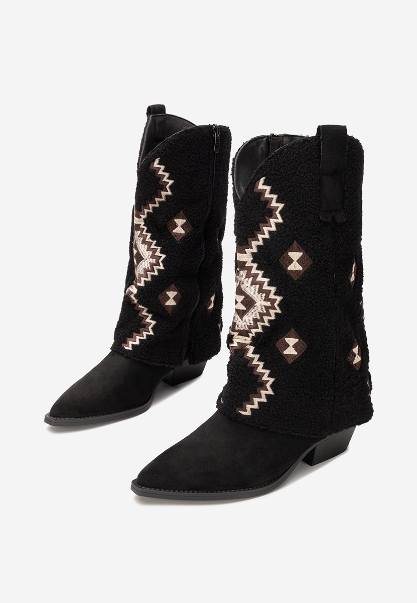 Cizme cu toc gros Cloria negre